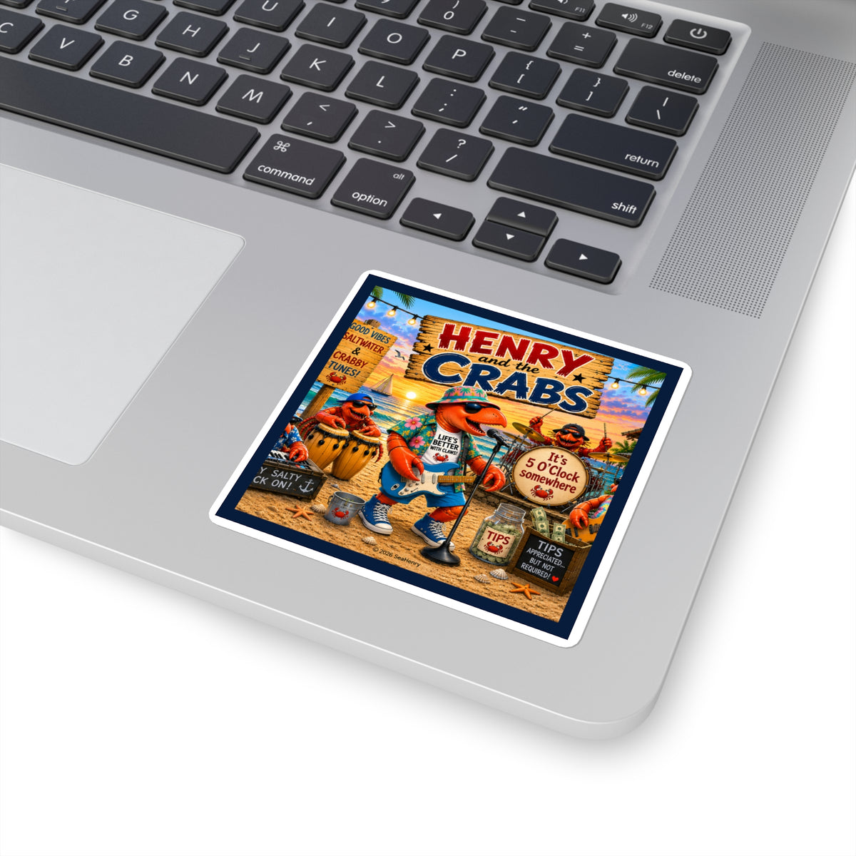 #011 Henry and the Crabs – SeaHenry 3×3 Square Sticker