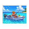 #004 Fisherman Henry – SeaHenry 16×12 Canvas Wall Art