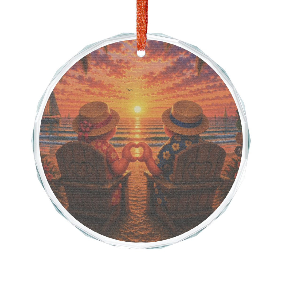 #020 Together Forever – SeaHenry Glass Ornament